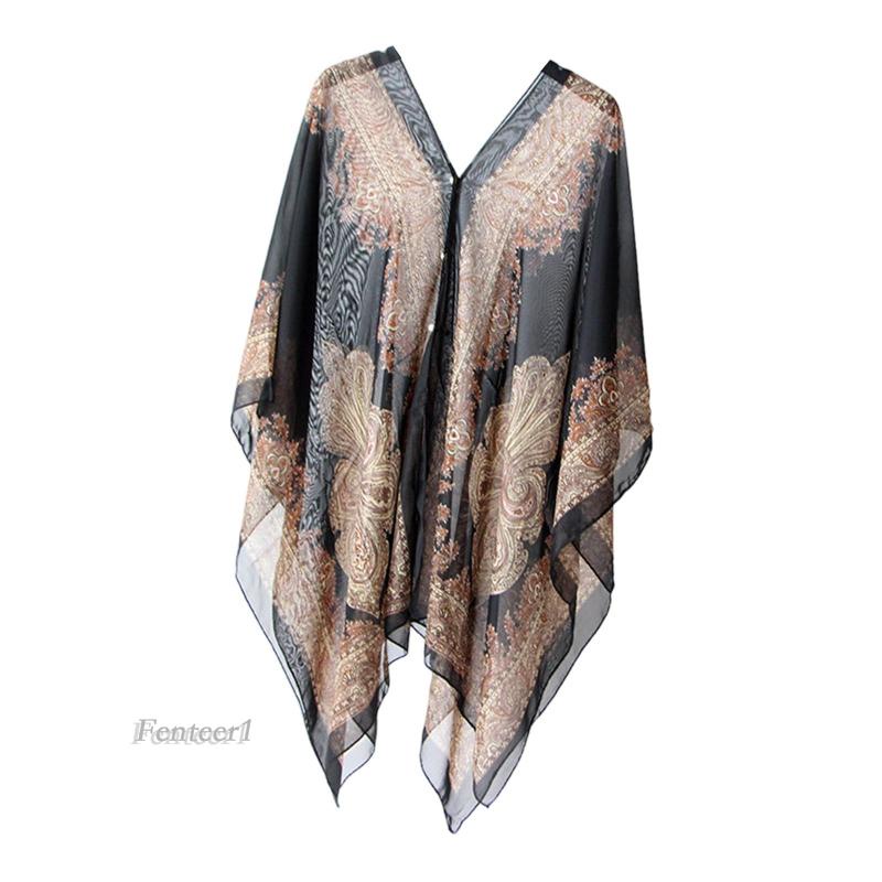 [Fenteer1] Khăn Choàng Cổ Chiffon Mềm Mại Không Tay Thời Trang Đi Xe Đạp Mùa Hè Cho