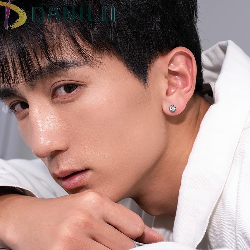 Khuyên Tai DANILO Đơn Giản Sáng Bóng Thời Trang Hàn Quốc Cho Nam Nữ