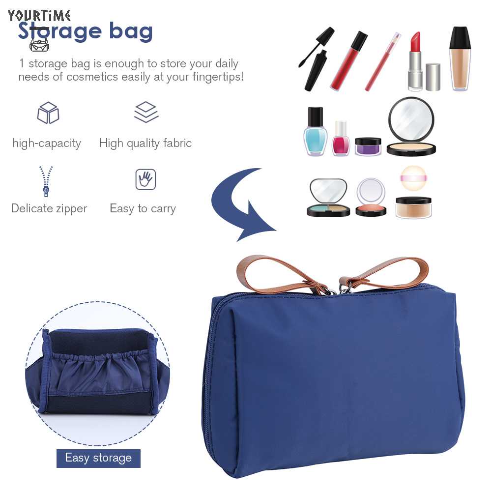 Túi Đựng Mỹ Phẩm / Đồ Vệ Sinh Cá Nhân Bằng Nylon Sức Chứa Lớn Tiện Dụng Cho