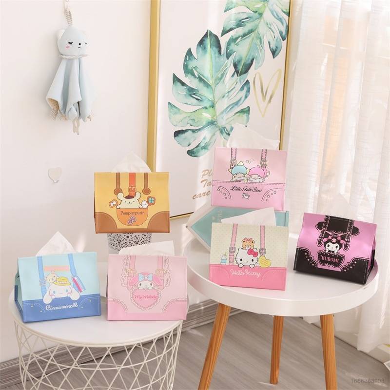 Hộp Đựng Khăn Giấy Chống Thấm Nước Họa Tiết Hoạt Hình Sanrio Kuromi Cinnamon Đáng Yêu Cho Phòng Khách / Xe Hơi / Ký