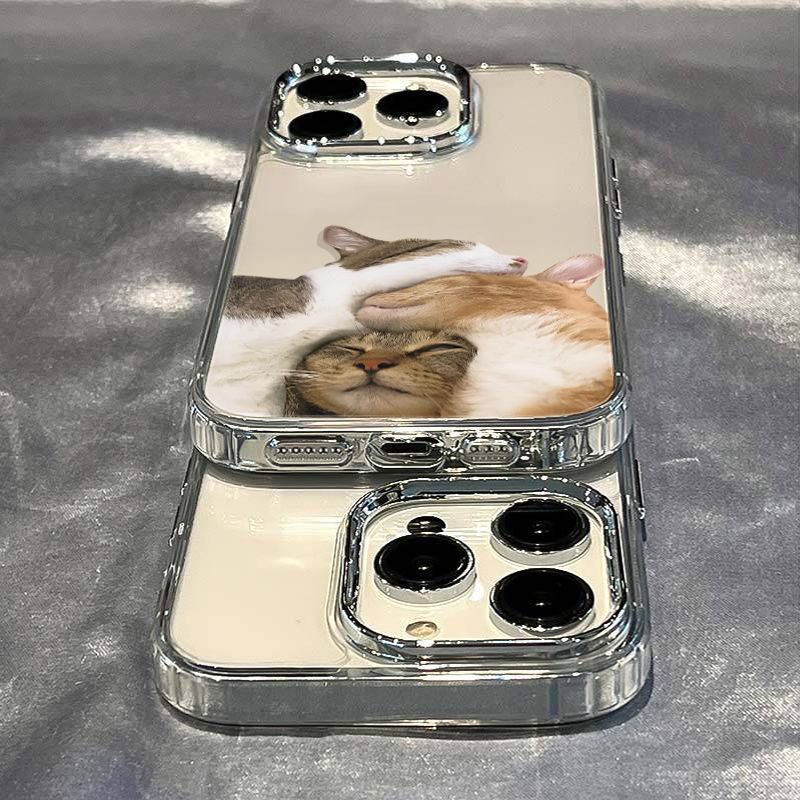✅Ốp Điện Thoại Dẻo Họa Tiết Hoạt Hình Chú Mèo Dễ Thương Chống Sốc Cho iPhone12plus7 / 13 14pro 11In 8