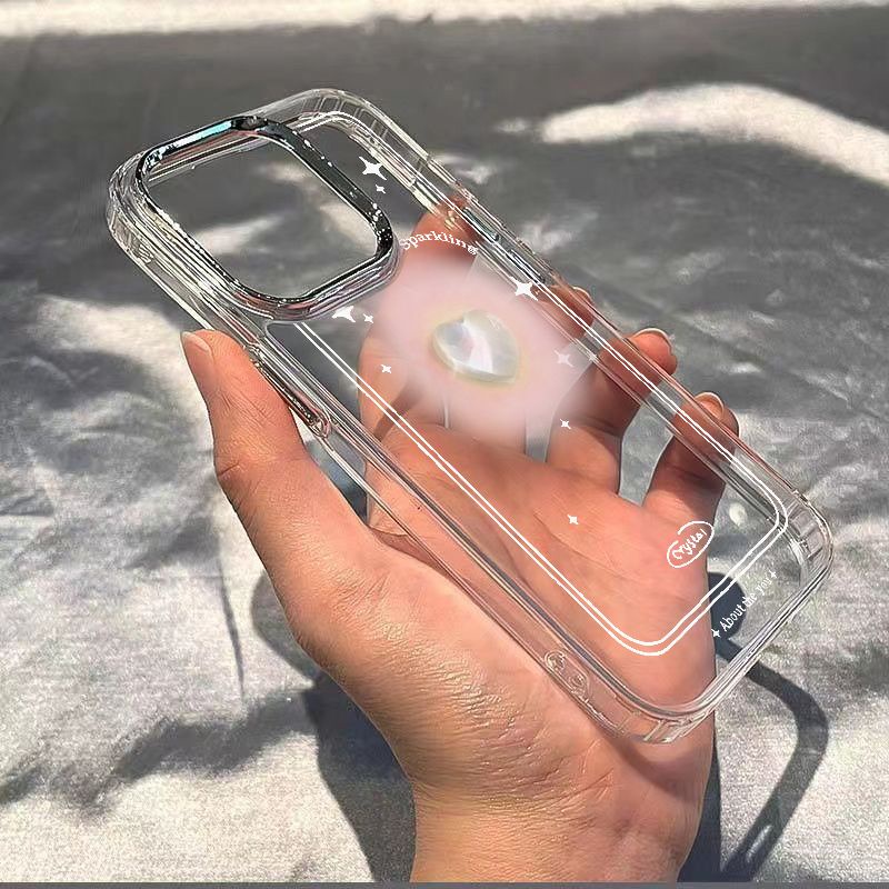 ✅Ốp Điện Thoại Dẻo Họa Tiết Trái Tim Đơn Giản Chống Sốc Cho Iphone127Plus 14pro13 8 Z8H1 11