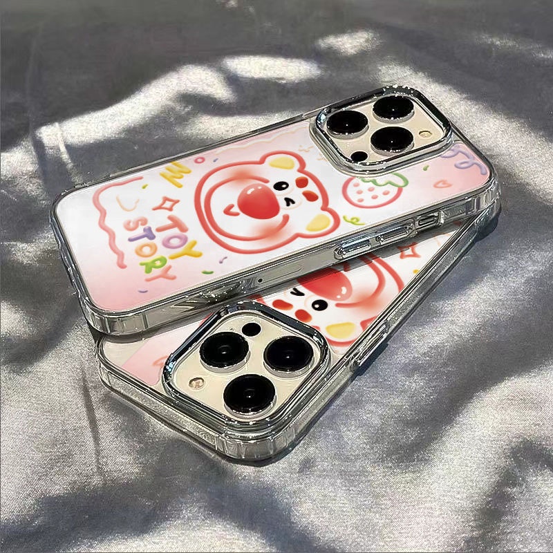 ✅Ốp Điện Thoại Mềm Chống Sốc Họa Tiết Gấu Và Dâu Tây Cho Iphone 8I 12 1114pro 13 7 plus