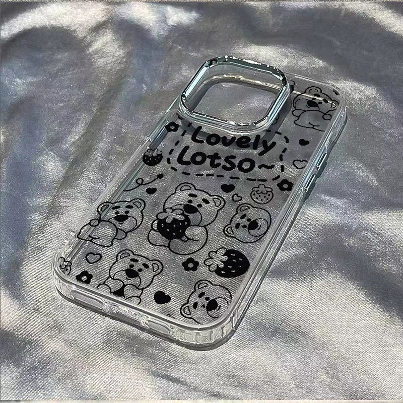 ✅Ốp Điện Thoại Mềm Chống Sốc In Hình Gấu Cho Iphone 14Pro Xs 13 7 12 plus8 11max XR0E