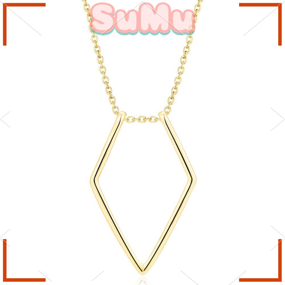 Sumu Vòng Cổ Mở Đám Cưới|Nhẫn Hình Thoi Bằng Thép Không Gỉ Cho Nữ