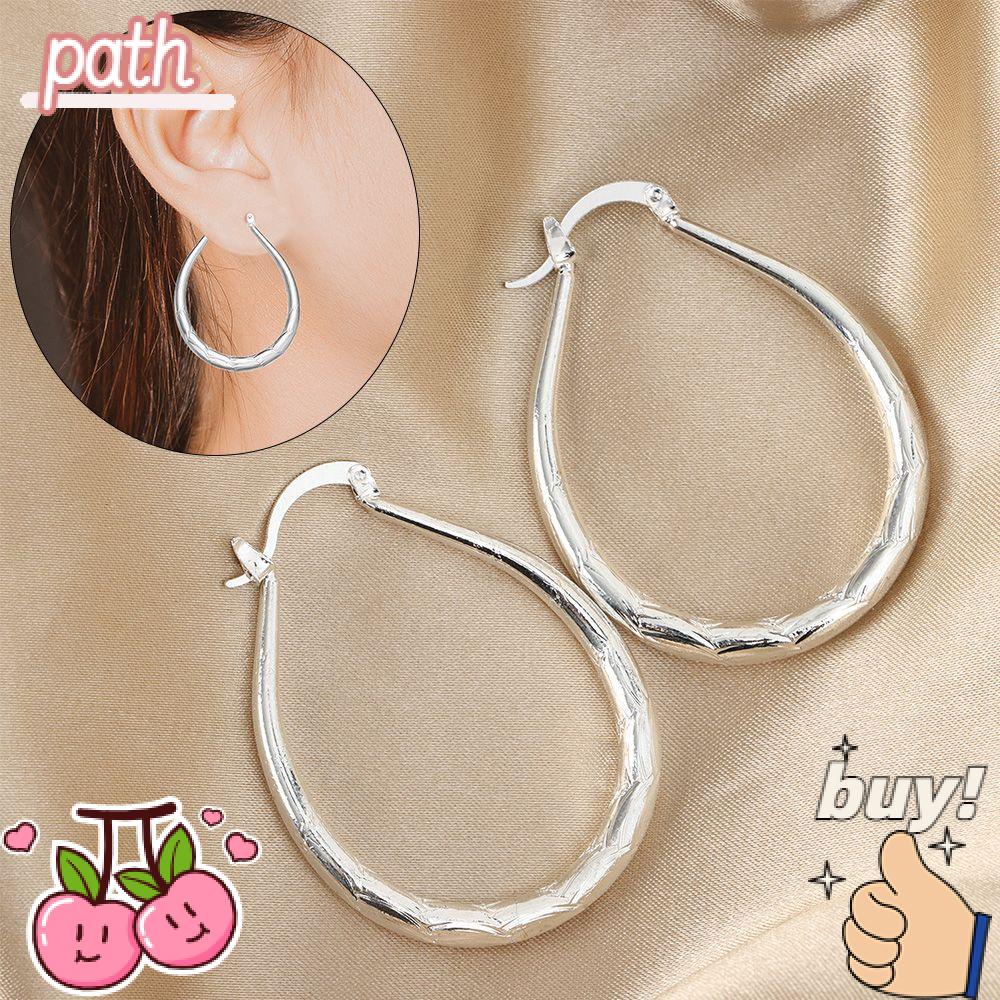 PATH Bông Tai Mạ BạC DạNg TròN Xinh XắN