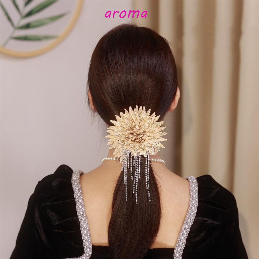 Dây Cột Tóc Cao Su Phối Tua Rua Phong Cách Hàn Quốc Thanh Lịch Dễ Phối Đồ Dành Cho Nữ