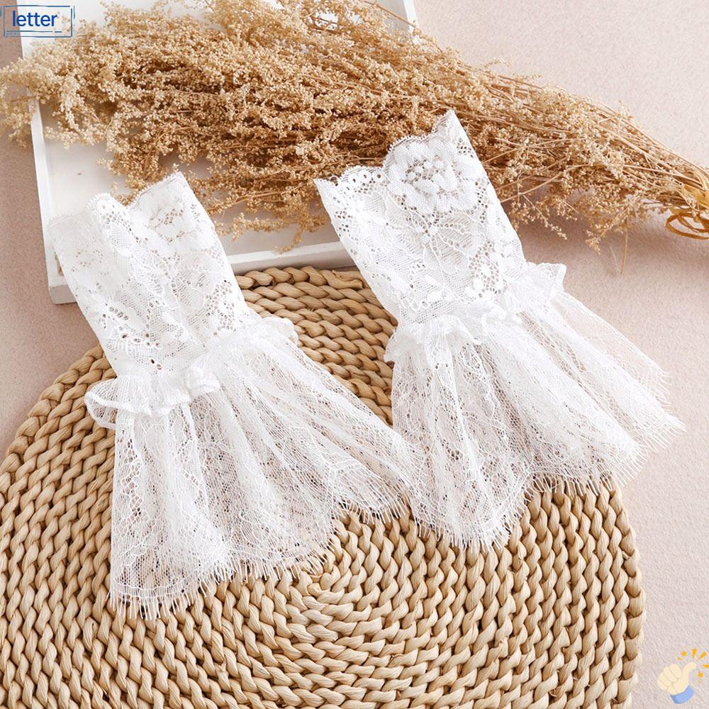 1 Cặp Găng Tay Giả Viền Bèo Thời Trang Nữ