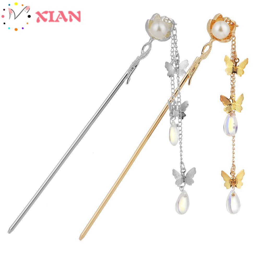 Xiantin Kẹp Tóc Tua Rua Dài Phong Cách Retro Cho Cô Dâu XIANTIN