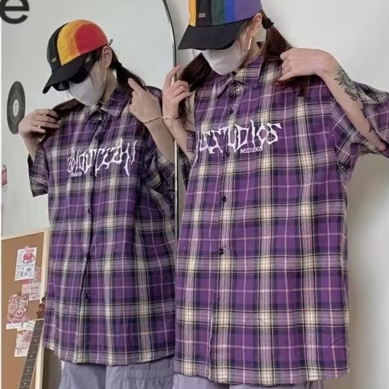 Áo Sơ Mi Dáng Rộng Cao Cấp Họa Tiết Kẻ Sọc Thời Trang Đường Phố Mỹ Mới Dành Cho Bạn Nam