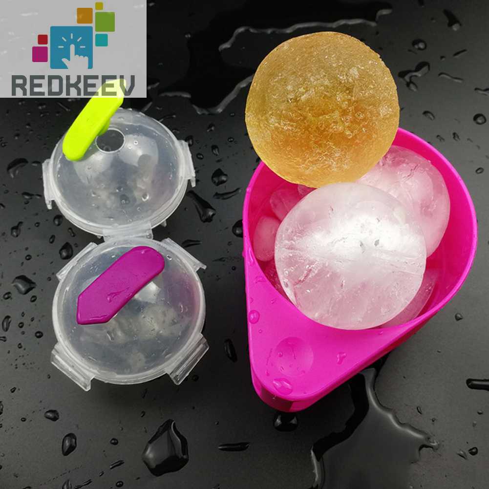 Set 4 Khuôn Làm Đá Hình Tròn Có Thể Tái Sử Dụng Màu Sắc Ngẫu Nhiên