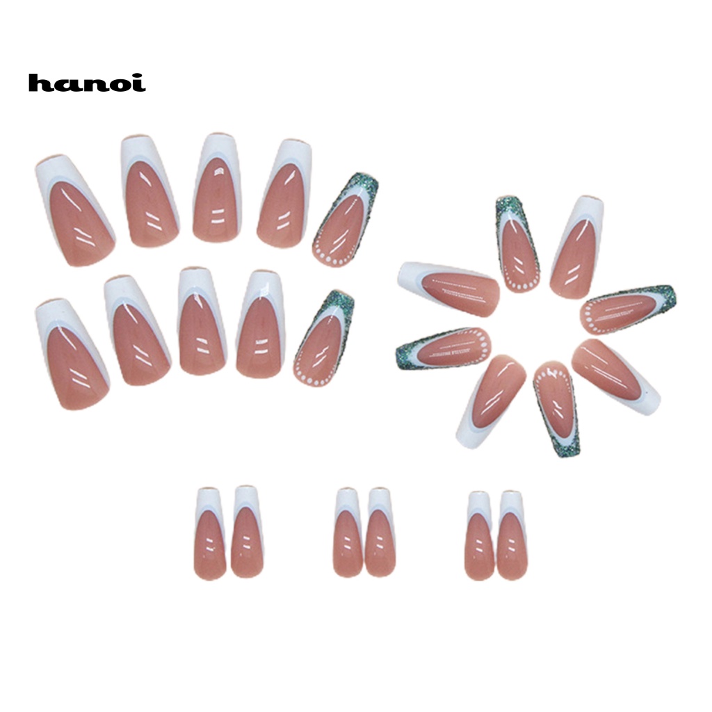 Set 24 Móng Tay Giả Có Thể Tháo Rời DIY Thời Trang