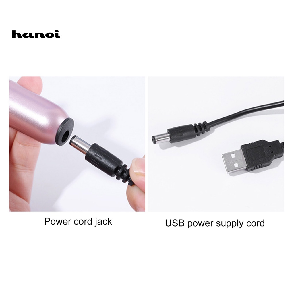 1 Bộ Máy Đánh Bóng Móng Tay Chuyên Nghiệp Bằng Nhựa Cổng Sạc USB