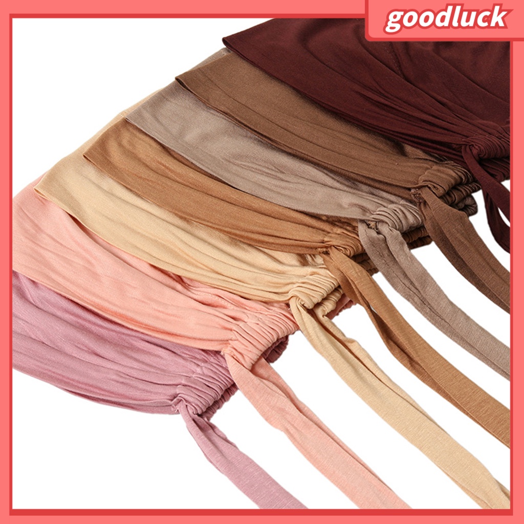 Mũ Trùm Đầu Màu Trơn Co Giãn Thoáng Khí Chống Trượt Một Kích Thước Cho Nữ