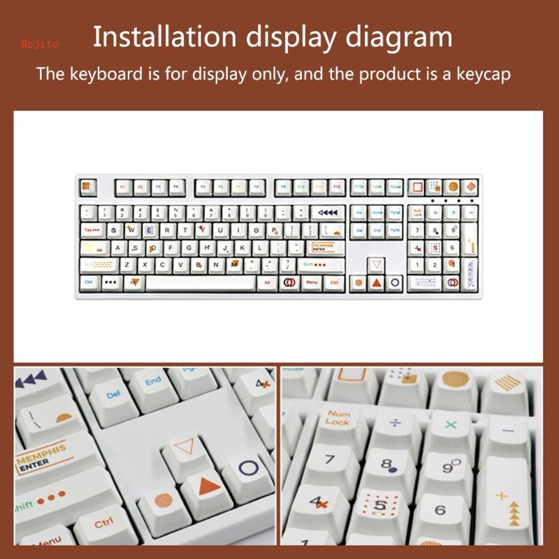 Bộ 104 Nút Bàn Phím OEM 5 Mặt Thay Thế Phong Cách Retro