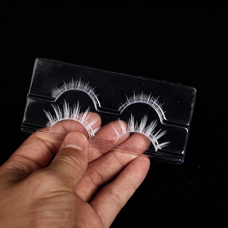 Set 2 Cặp Lông Mi Giả Màu Trắng Và Dưới Xo94Bsyu