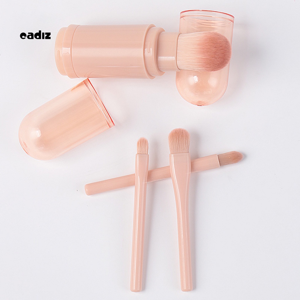 Bộ 4 Cọ Trang Điểm Bốn Trong Một Mini Đa Năng Có Thể Thu Gọn Cho Nữ