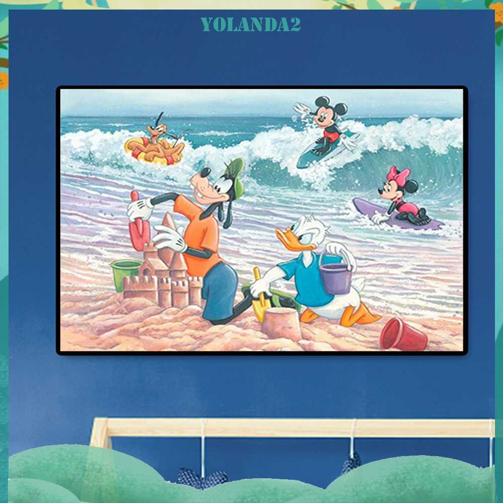 Tranh Đính Đá Kim Cương Toàn Bộ 5D DIY Hình Vẽ Mickey