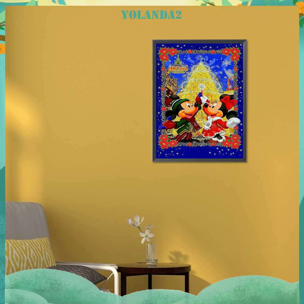 Tranh Đính Đá Kim Cương Toàn Bộ 5D DIY Hình Vẽ Chuột Mickey