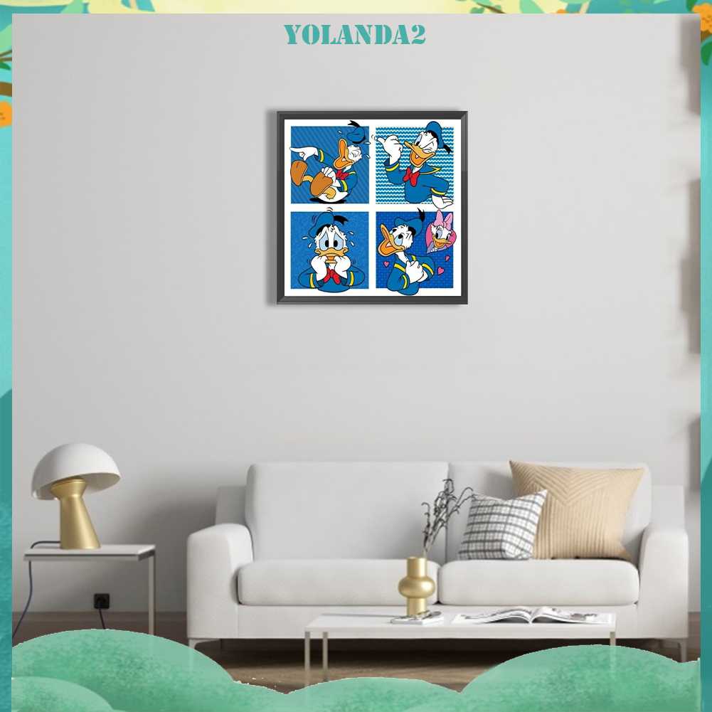 Tranh Đính Đá Kim Cương Toàn Bộ 5D DIY Hình Vẽ Vịt Donald