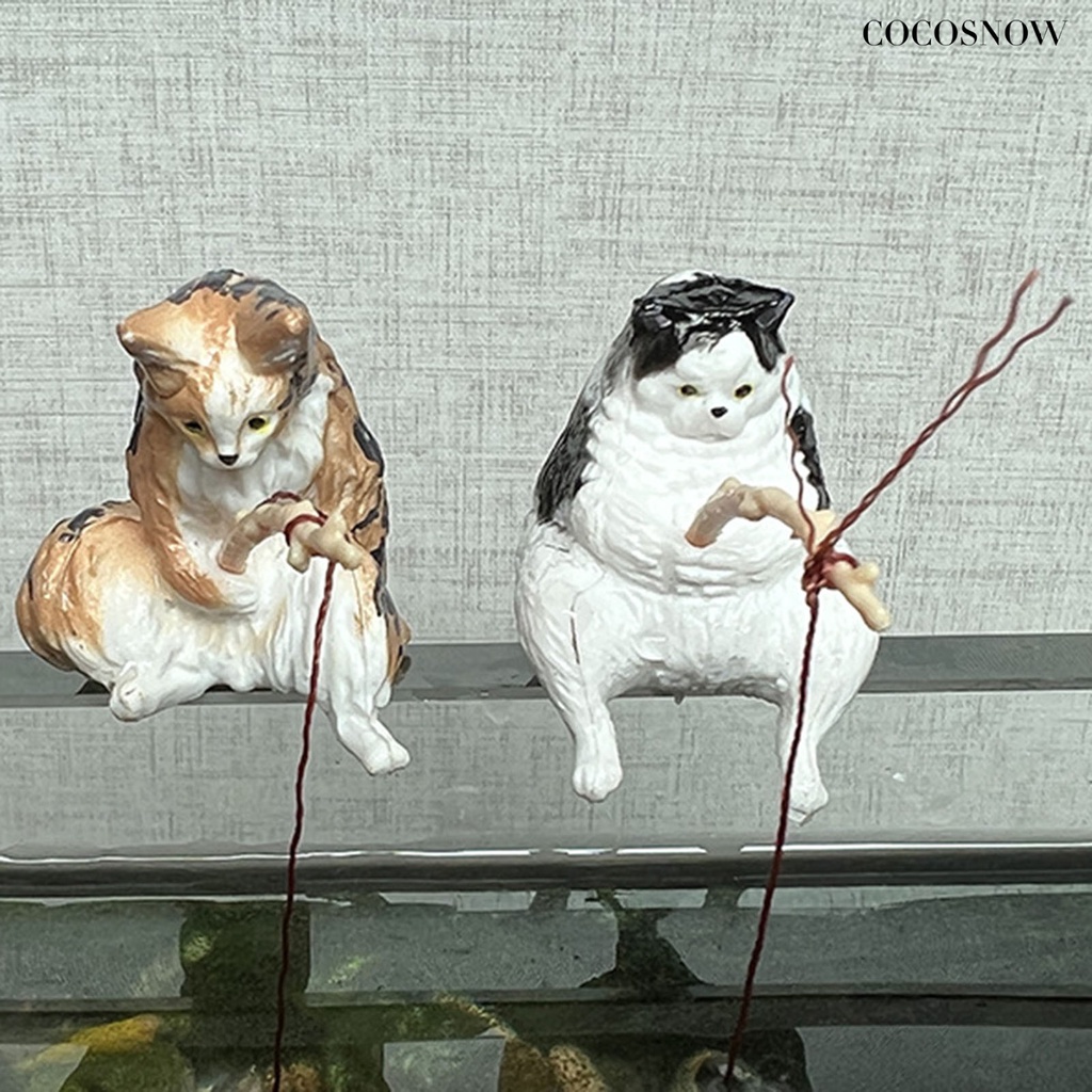 Phụ Kiện Trang Trí Bể Cá Hình Mèo Dễ Thương Bắt Mắt