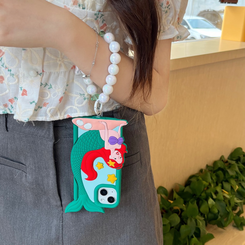 Ốp Điện Thoại Silicone Mềm Chống Sốc In Hình Nàng Tiên Cá Hoạt Hình Cho iPhone 14 14PRO max 13 12PRO max 13pro max 11