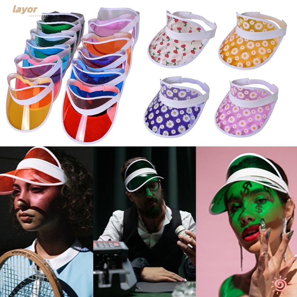 Mũ Lưỡi Trai Thể Thao Hở Chóp Màu Trong Suốt Thời Trang Mùa Hè