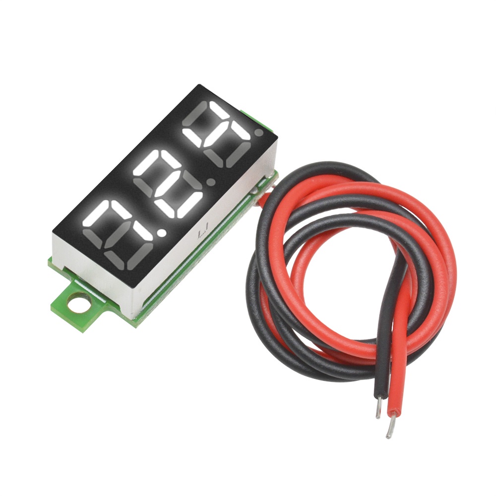 RIRIHI Vôn kế màn hình led 2 dây dc 2.5-30v 0.28 "
