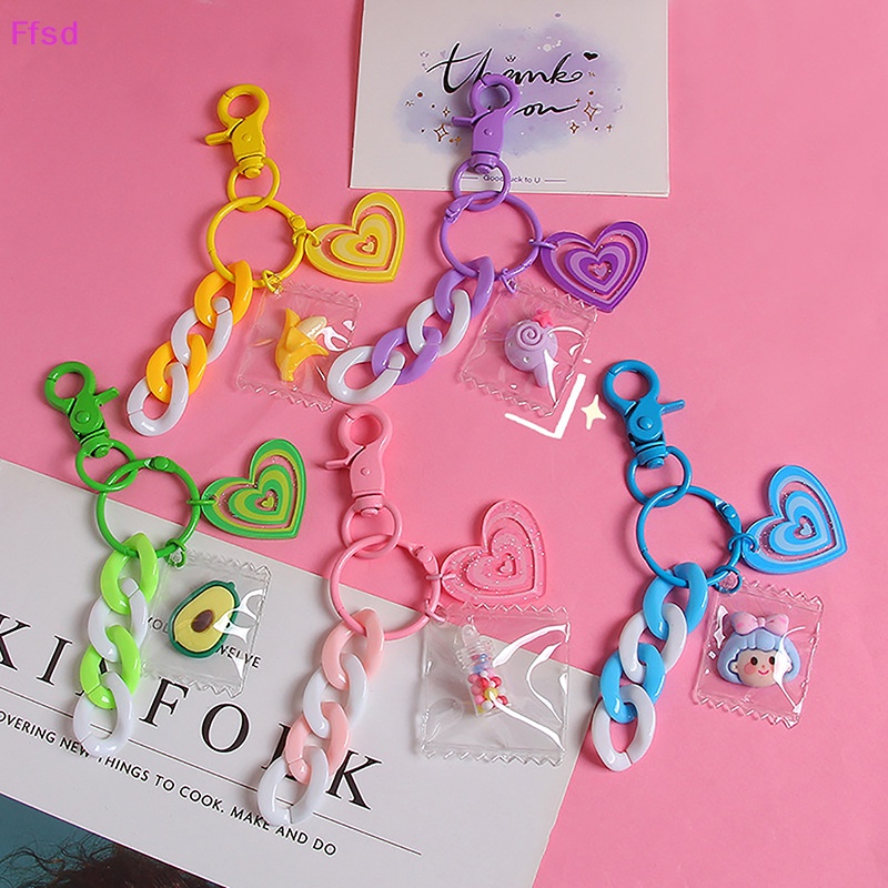 1 Móc Khóa Xe Hơi / Túi Xách Hình Kẹo / Trái Cây Dễ Thương Cho Bạn Gái