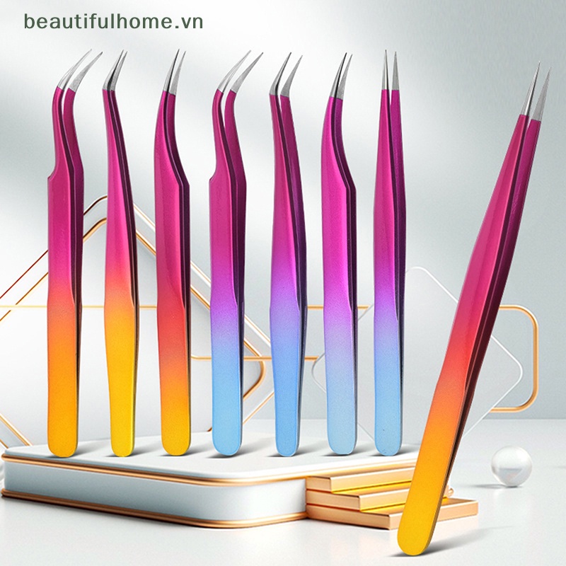 1 Nhíp Gắn Mi Giả Thẳng &amp; Cong Bằng Thép Không Gỉ