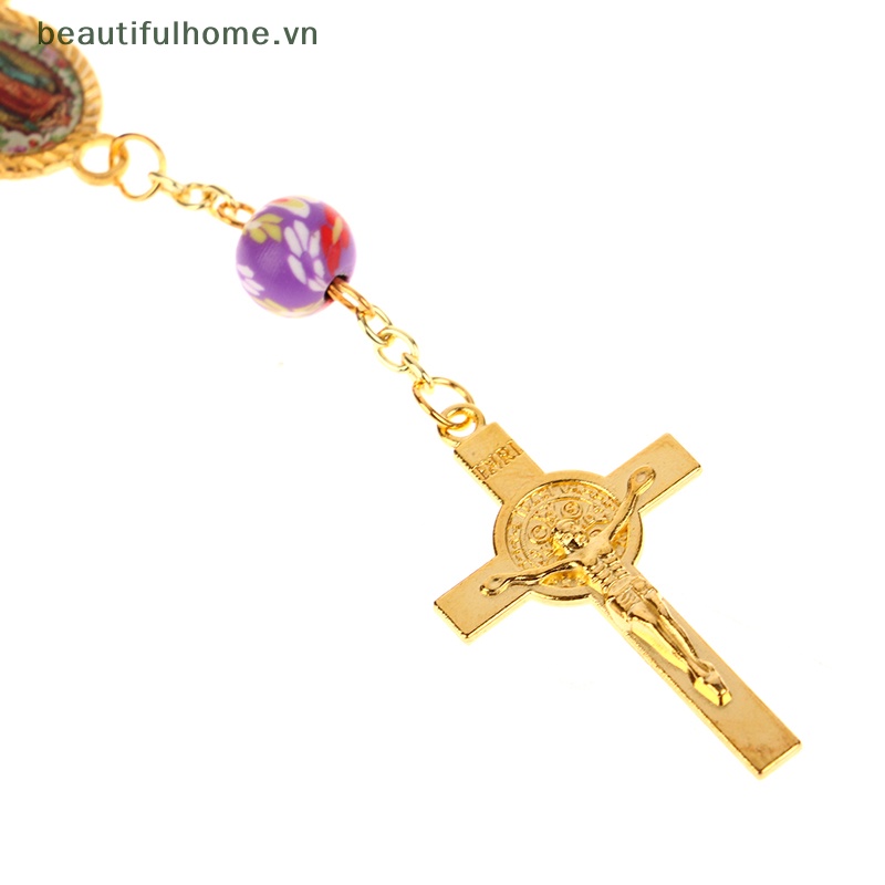 [beautifulhome] Mặt Dây Chuyền Nhẫn Đeo Ngón Tay Baptist Phụ Kiện Hạt Rosary Cho Đạo Giáo [beauty]