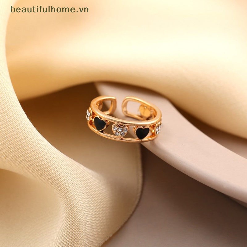 Nhẫn Hình Trái Tim Dạng Mở Thanh Lịch Thời Trang Cho Nữ 1 Tuổi