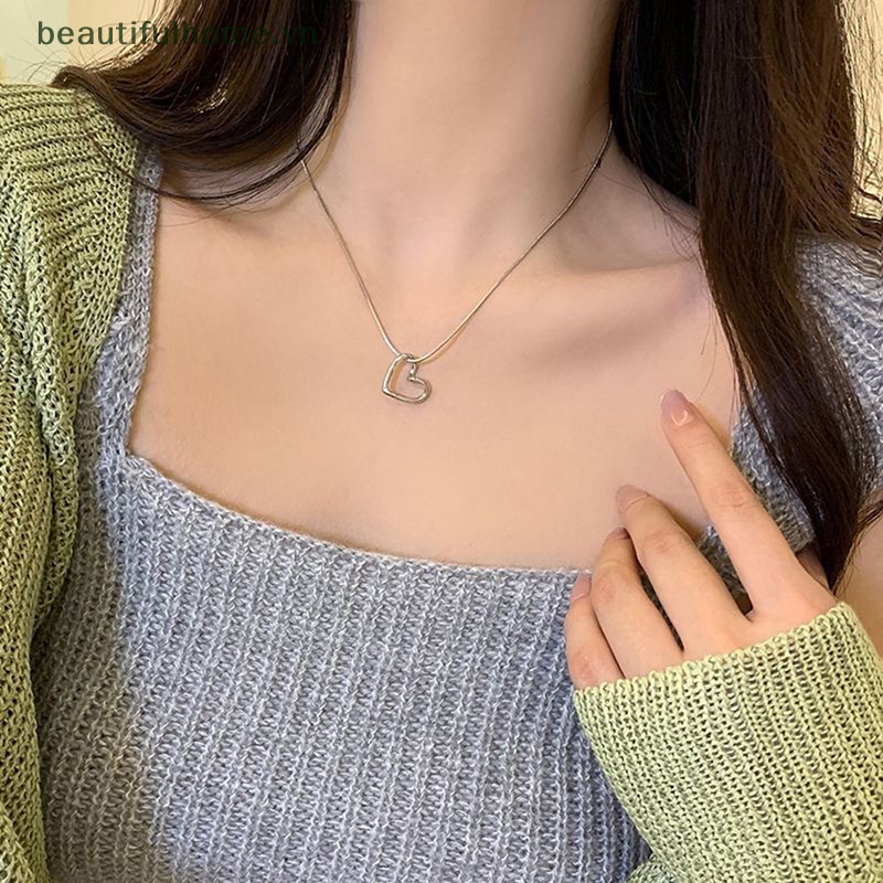 [beautifulhome] Vòng cổ Mặt Hình Trái Tim Rỗng Đơn Giản Thời Trang Dành Cho Nữ [beauty]