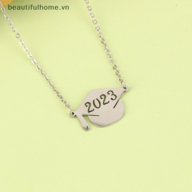 1 Vòng cổ Mặt Hình Nón Tốt Nghiệp Màu Vàng / Bạc Thời Trang 2023