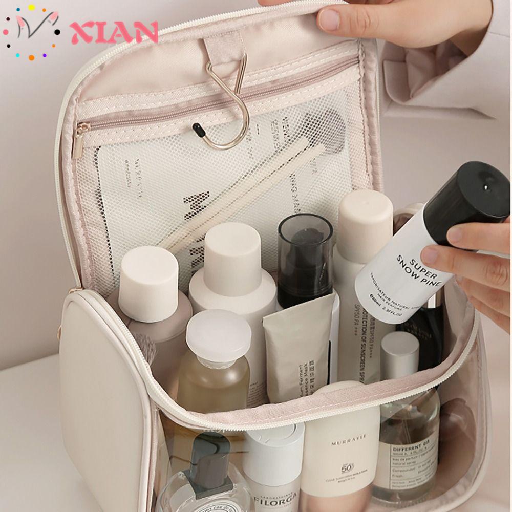Túi Đựng Đồ Trang Điểm Trong Suốt Sức Chứa Lớn Tiện Dụng Khi Đi Du Lịch