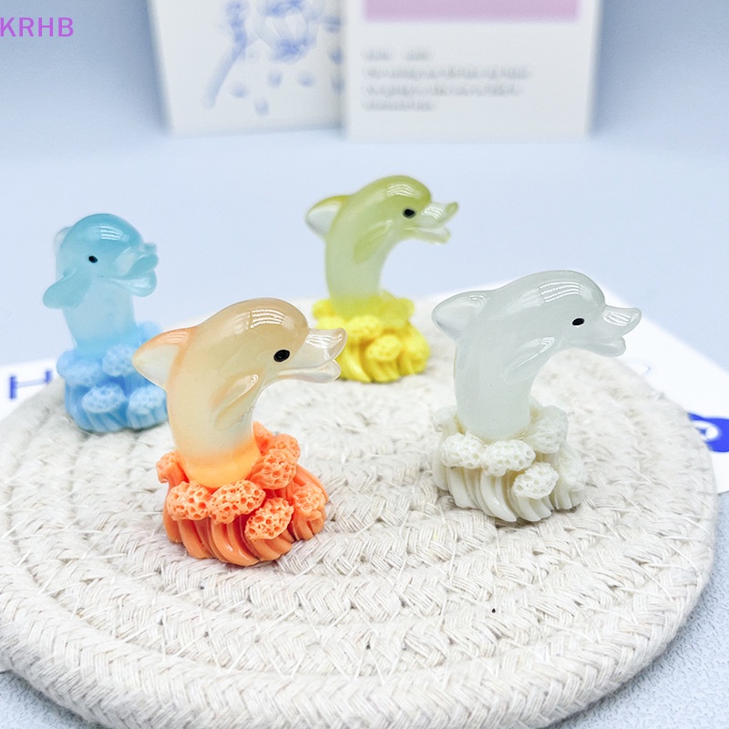 Set 5 Đồ trang trí Cá Heo Dạ Quang Dùng Trang Trí Tiểu Cảnh Độc Đáo Mới