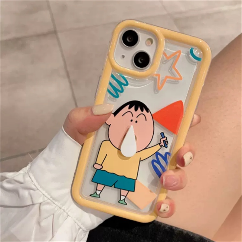 Ốp Điện Thoại TPU Đệm Khí Hình Shinchan Hoạt Hình Cho IPhone 14 13 12 11 Pro MAX Mini X XS XR MAX 8 7 6 6 S Plus 14Plus