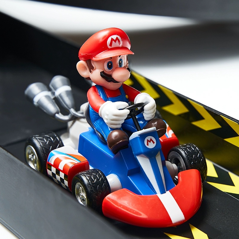 SUPER MARIO WII LUIGI PRINCESS 12CM PULL BACK RACER GO KART CAR TOY