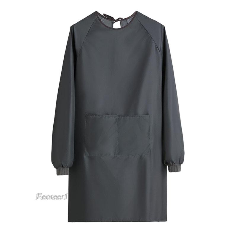 [Fenteer1] Áo Khoác Chống Nước Tay Dài Có Túi Màu Đen