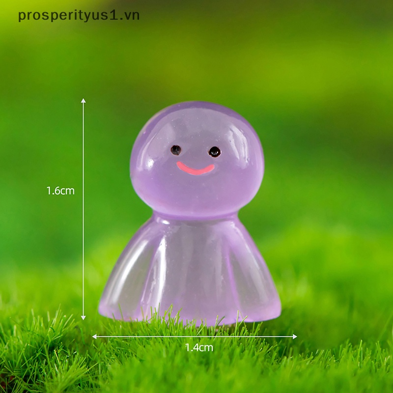 1 / 5 Búp Bê Mini Bằng Nhựa Phát Quang Trang Trí Nội Thất Xe Hơi