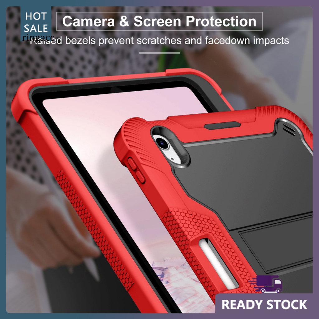 Ốp Bảo Vệ Màn Hình Máy Tính Bảng 3 Lớp Mềm Mại Chống Sốc Chống Trầy Kèm Giá Đỡ Và Ngăn Đựng Bút Cho iPad 10