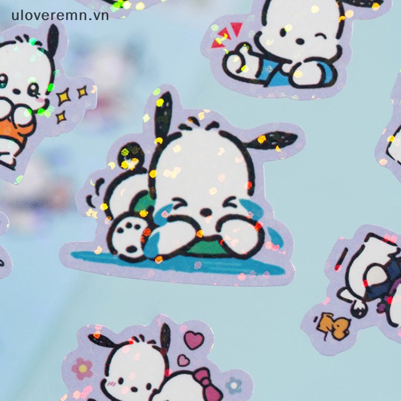 Set 5 Sticker Hình Sanrio Hello Kitty Kuromi Pachacco Goo Dễ Thương Dùng Để Trang Trí Sổ Tay / Nhật Ký