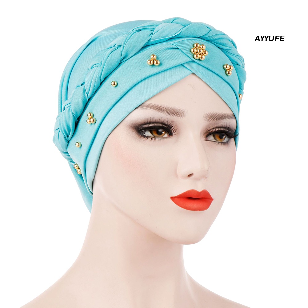 Mũ Turban Bằng Lụa Sữa Co Giãn Tốt Thời Trang Cho Nữ