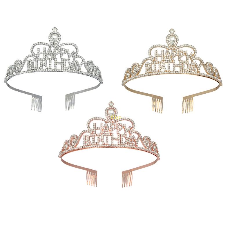 Flgo Băng Đô Cài Tóc Hình Vương Miện Sinh Nhật Dễ Thương Cho Nữ