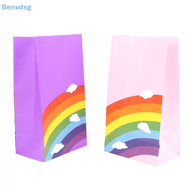 Bộ 10 Túi Giấy Đựng Kẹo Họa Tiết Mưa Đầy Màu Sắc Trang Trí Tiệc Cưới