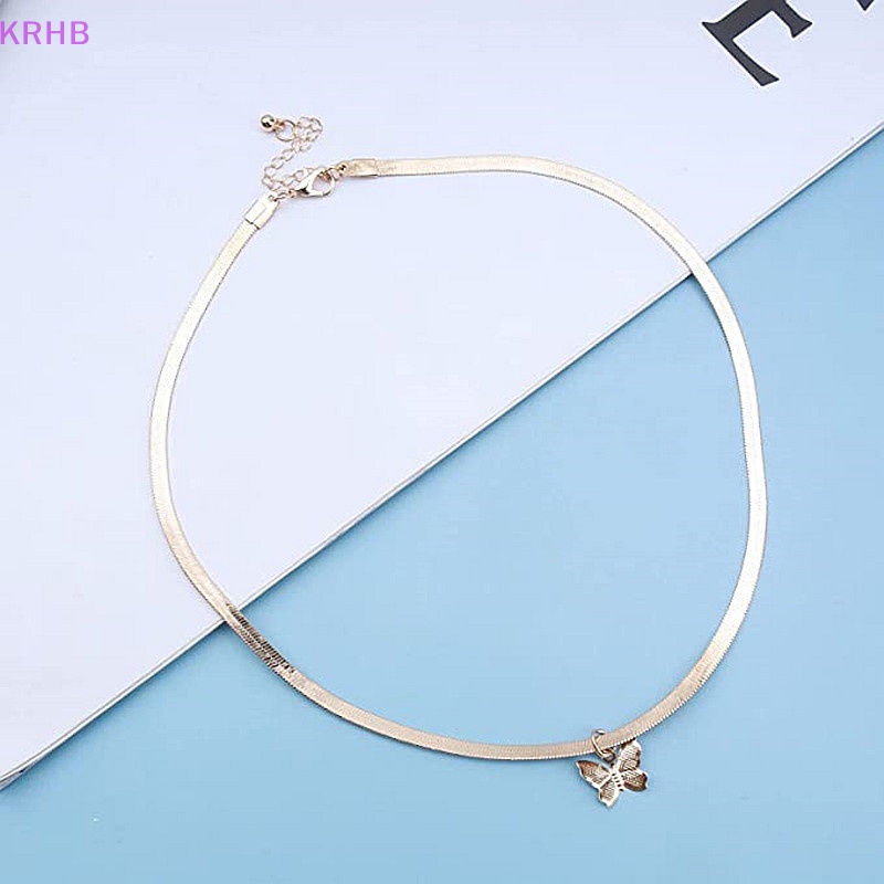 Vòng cổ Mặt Hình Bươm Bướm Màu Vàng Phong Cách Vintage Dành Cho Nữ Mới