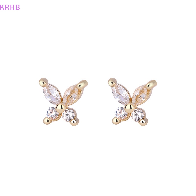 Khuyên Tai Hình Bướm Bằng Bạc Zircon Cho Nữ Mới
