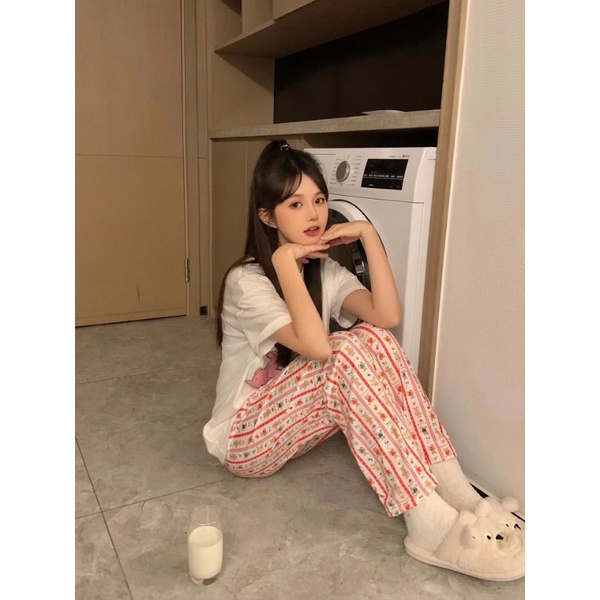 Quần Ngủ In Họa Tiết Hoạt Hình Đáng Yêu Dành Cho Nữ-AC0414