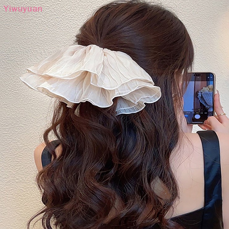 Dây Buộc Tóc Hai Lớp Họa Tiết Hoa Thời Trang Cho Nữ
