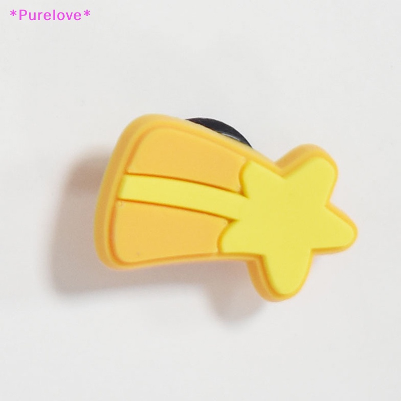 Set 7 Phụ Kiện Trang Trí Giày May Mắn Diy Bằng PVC Hình Hoa Và Ngôi Sao Dễ Thương Mới